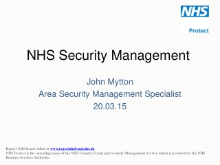 NHS Security Management