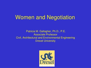 Women and Negotiation