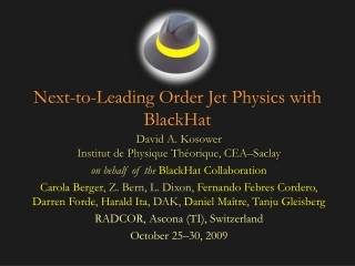 Next-to-Leading Order Jet Physics with BlackHat