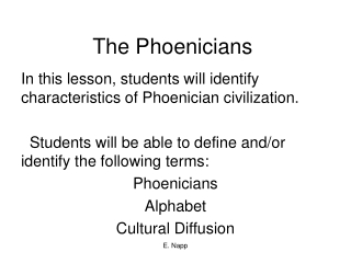 The Phoenicians