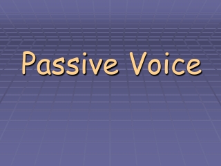 Passive Voice