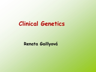 Clinical Genetics