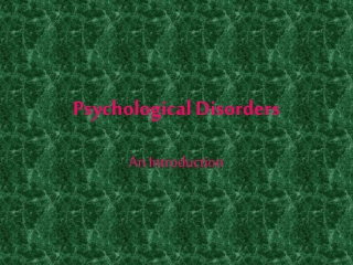 Psychological Disorders