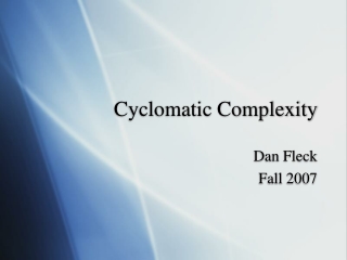 Cyclomatic Complexity