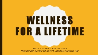 Wellness For a Lifetime