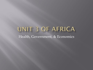 Unit 3 of Africa