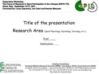 Title of the presentation