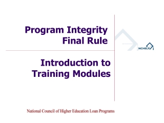 Program Integrity Final Rule