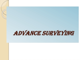 ADVANCE SURVEYING