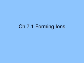 Ch 7.1 Forming Ions