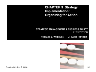 STRATEGIC MANAGEMENT & BUSINESS POLICY 11 TH  EDITION
