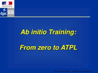Ab initio Training: From zero to ATPL