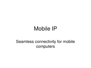 Mobile IP