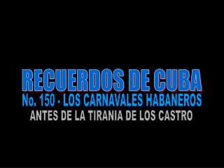 RECUERDOS DE CUBA
