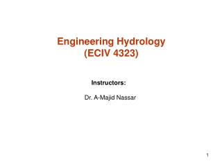 Engineering Hydrology  (ECIV 4323)