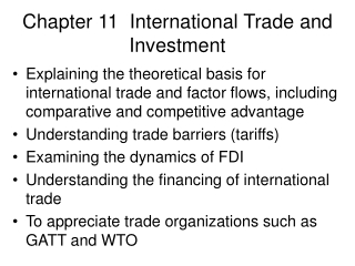 Chapter 11  International Trade and Investment