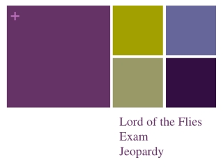 Lord of the Flies Exam Jeopardy