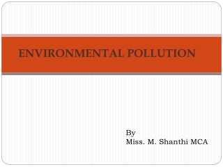 ENVIRONMENTAL POLLUTION