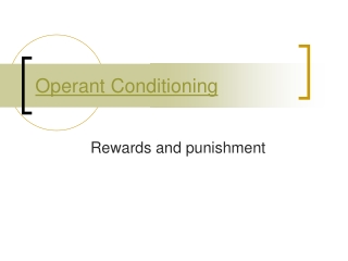 Operant Conditioning