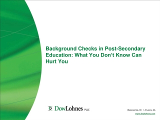 Background Checks in Post-Secondary Education: What You Don’t Know Can Hurt You