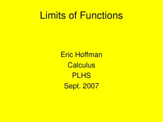 Limits of Functions