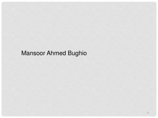 Mansoor Ahmed Bughio