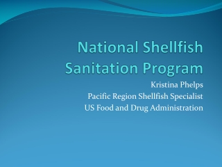 National Shellfish Sanitation Program