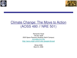 Climate Change: The Move to Action (AOSS 480 // NRE 501)