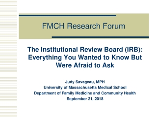 FMCH Research Forum