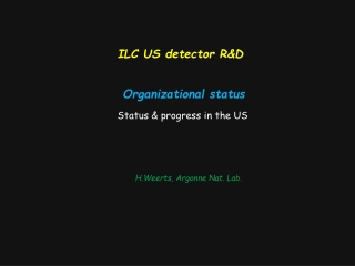 ILC US detector R&amp;D