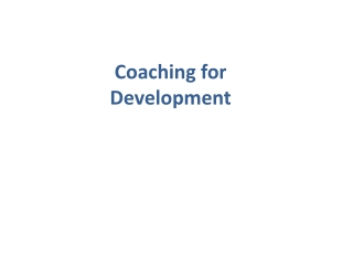 Coaching for Development