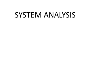 SYSTEM ANALYSIS