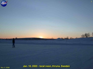 Jan. 10, 2003 - local noon, Kiruna, Sweden