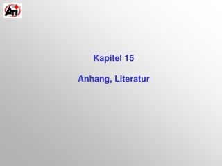 Kapitel 15 Anhang, Literatur