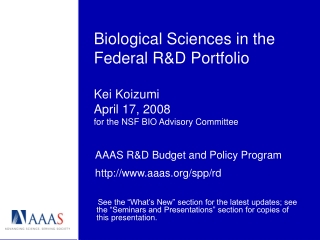 AAAS R&amp;D Budget and Policy Program aaas/spp/rd