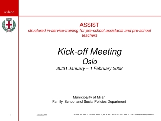 ASSIST  structured in-service-training for pre-school assistants and pre-school teachers