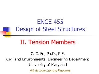 ENCE 455  Design of Steel Structures