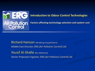 Introduction to Odour Control Technologies