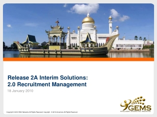 Release 2A Interim Solutions: 2.0 Recruitment Management