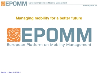 Managing mobility for a better future