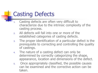 Casting Defects