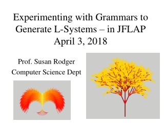 Experimenting with Grammars to Generate L-Systems – in JFLAP April 3, 2018