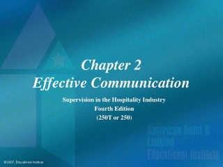 Chapter 2 Effective Communication