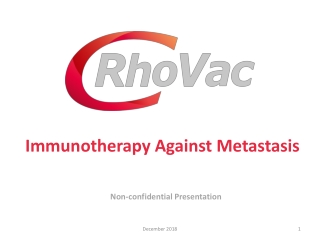 Immunotherapy Against Metastasis