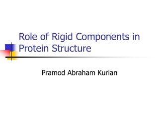 Role of Rigid Components in Protein Structure