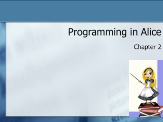 Programming in Alice