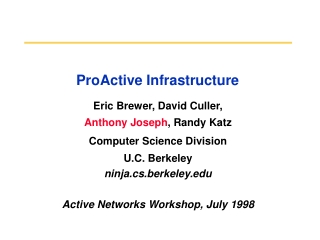 ProActive Infrastructure