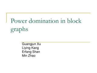 Power domination in block graphs