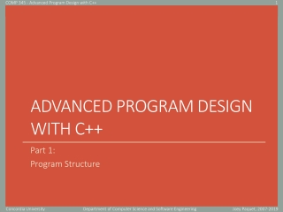 Advanced Program Design with C++