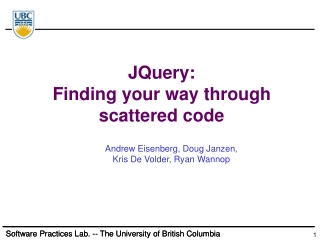 JQuery: Finding your way through scattered code